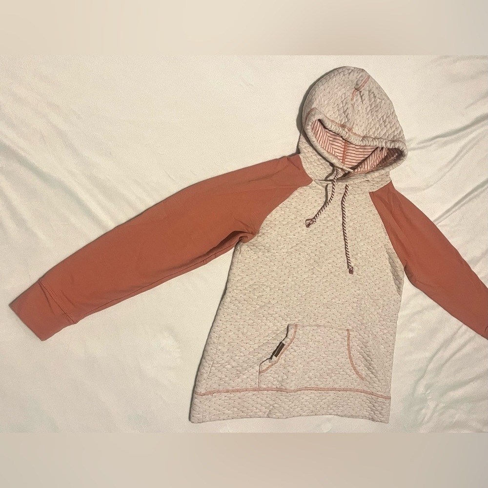 Maurices Women’s Hooded Long Sleeve Two-Tone Hoodie with Drawstring Size Large - Picture 5 of 15
